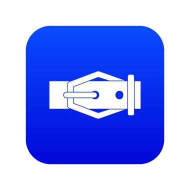 Deri kemer simgesi dijital mavi