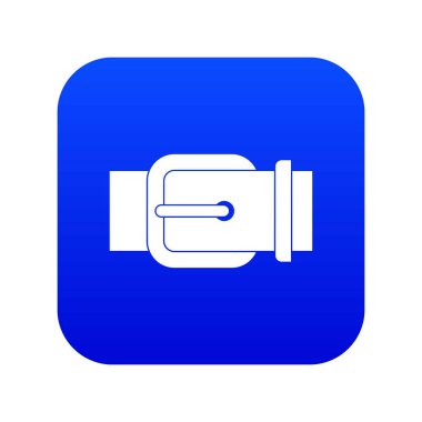 Zarif deri pantolon kemer simgesi dijital mavi