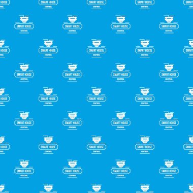 Akıllı ev desen vektör kesintisiz mavi