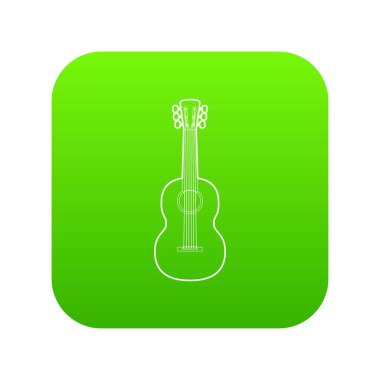 Gitar yeşil simge vektör