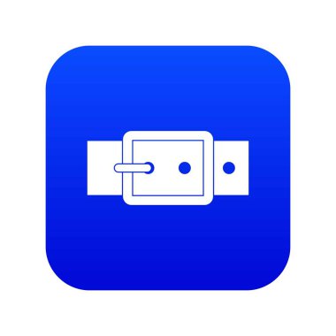 Siyah toka kemer simgesi dijital mavi