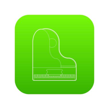 Piyano yeşil simge vektör