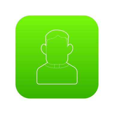 Rahip yeşil simge vektör