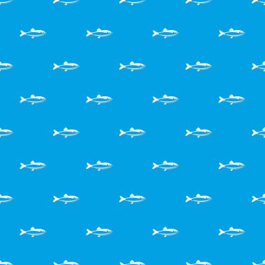Balık desen vektör kesintisiz mavi