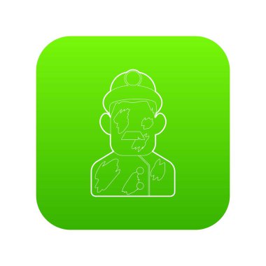 Madenci yeşil simge vektör