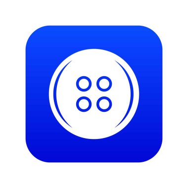 Plastik düğme simgesi dijital mavi