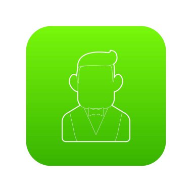 İşadamı yeşil simge vektör