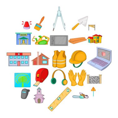 Elit geliştirme Icons set, karikatür tarzı