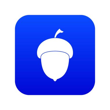 Meşe palamudu simgesi dijital mavi