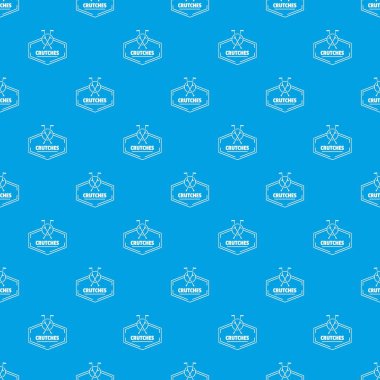 Koltuk değneği desen vektör kesintisiz mavi