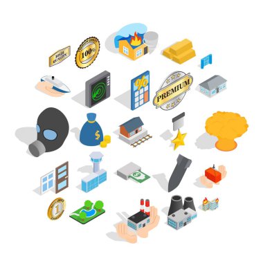 Üzerinde ayarlama, izometrik tarzı simgeleri kar