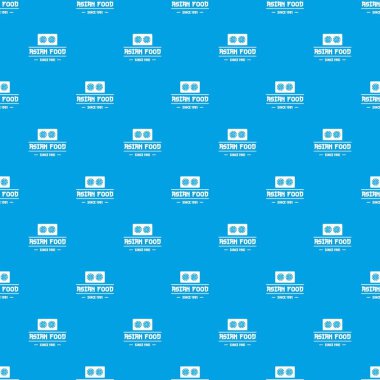 Geleneksel Asya gıda desen vektör kesintisiz mavi