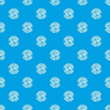 Öğle Yemeği Asya gıda desen vektör kesintisiz mavi