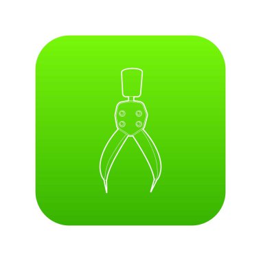 Pusula aracı yeşil simge vektör