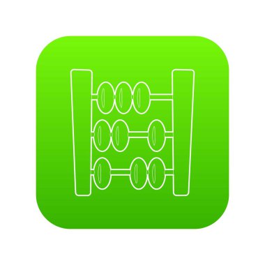 Abaküs yeşil simge vektör