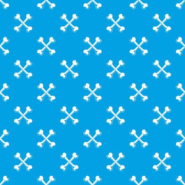 Kemik desen vektör kesintisiz mavi