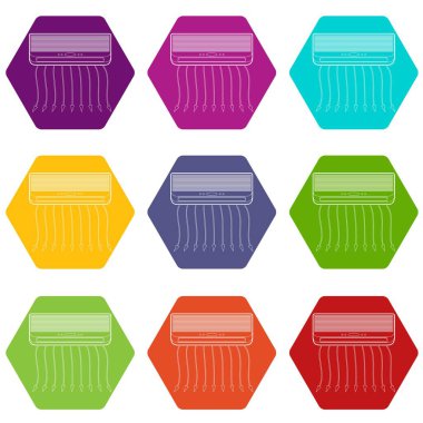 9 vektör kremi Icons set