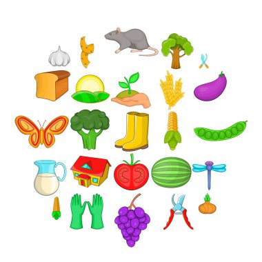 Akrabaları Icons set, karikatür tarzı