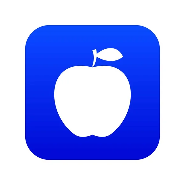 Icône Apple bleu numérique — Image vectorielle