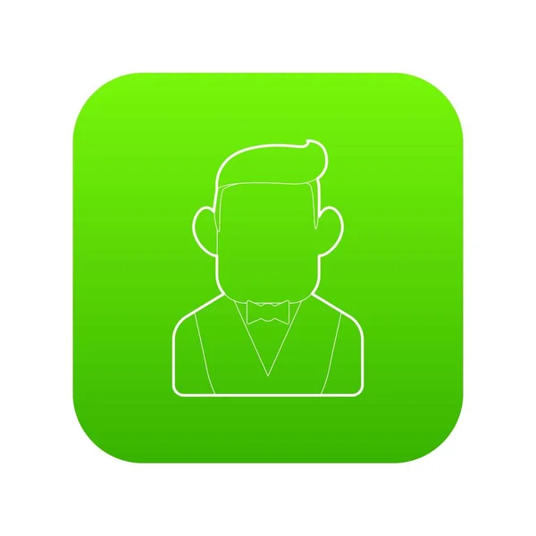 Icône homme d'affaires vecteur vert — Image vectorielle