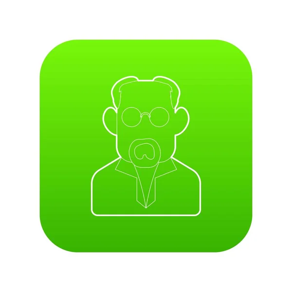 Icône scientifique vecteur vert — Image vectorielle