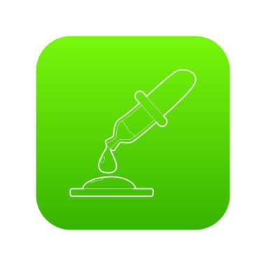 Pipet yeşil simge vektör