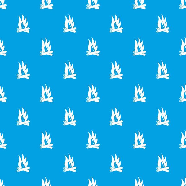 Bonfire pattern vector seamless blue