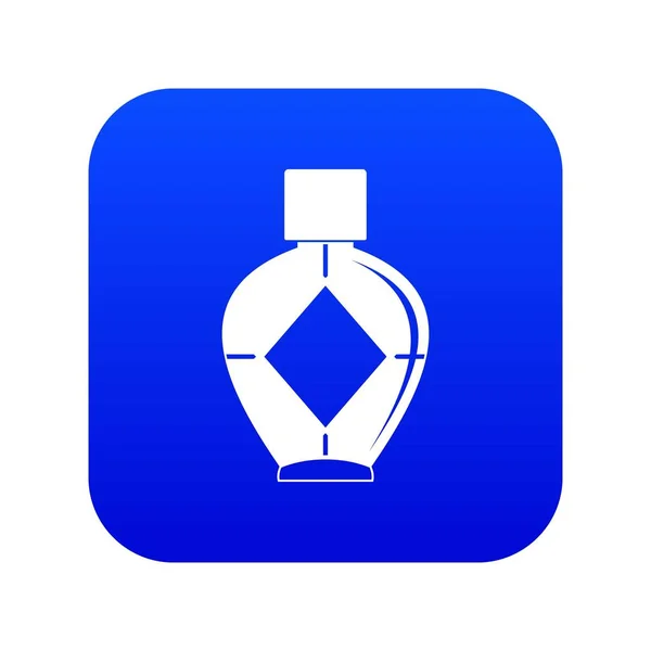 Frasco ligero de perfume femenino icono digital azul — Archivo Imágenes Vectoriales