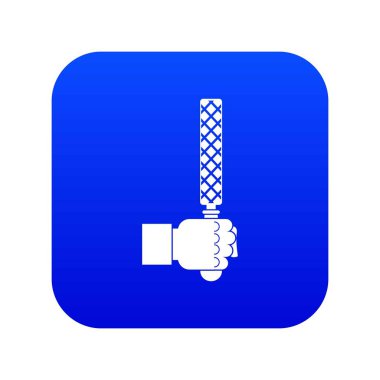 Dosya aracı adam baş simge dijital mavi