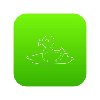 Ördek yeşil simge vektör