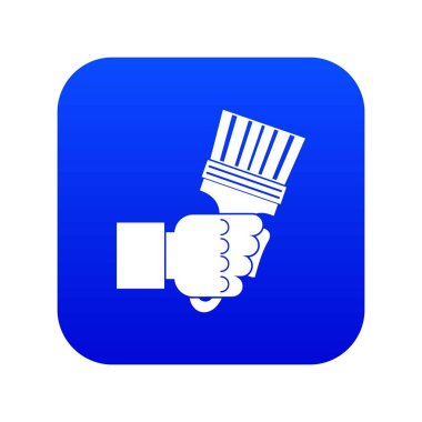 El tutma pense ile kolları simgesi dijital mavi