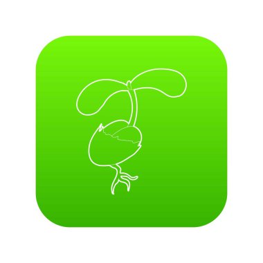 Tohum simgesi yeşil vektöründen büyüyen filiz