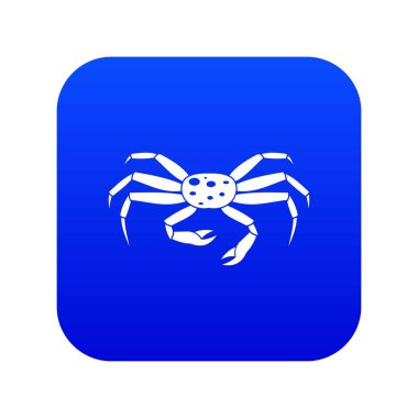 Yengeç deniz ürünleri simgesi dijital mavi