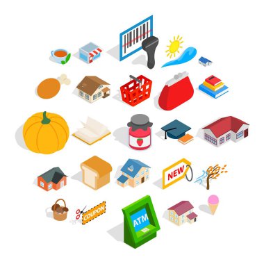 Şirin Icons set, izometrik stili