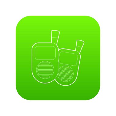 Radyo bebek monitörü yeşil simge vektör