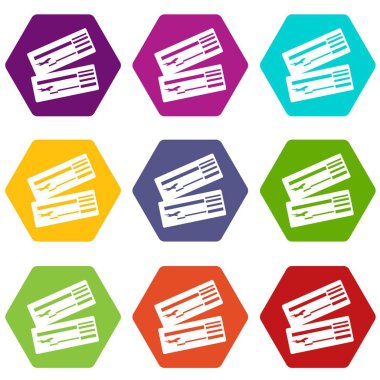 9 vektör hava bilet Icons set