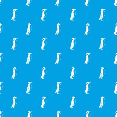 Penguen desen vektör kesintisiz mavi