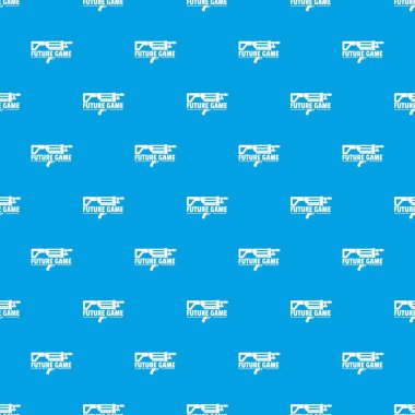 Future game pattern vector seamless blue