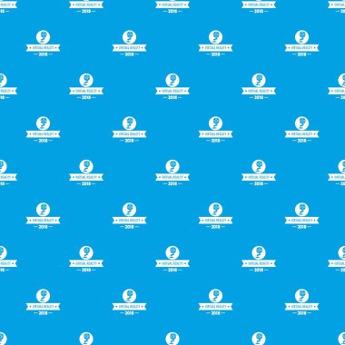 VR gerçeklik desen vektör kesintisiz mavi herhangi bir kullanım için tekrar