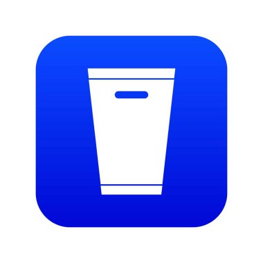Çöp kutu simgesi dijital mavi
