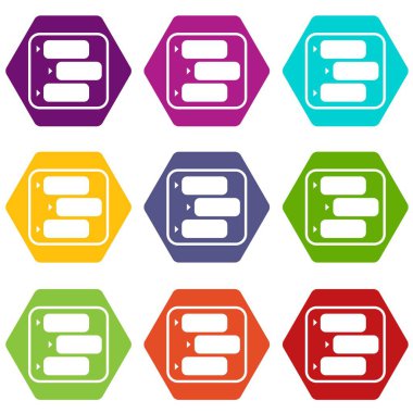 9 vektör tavsiye sohbet Icons set