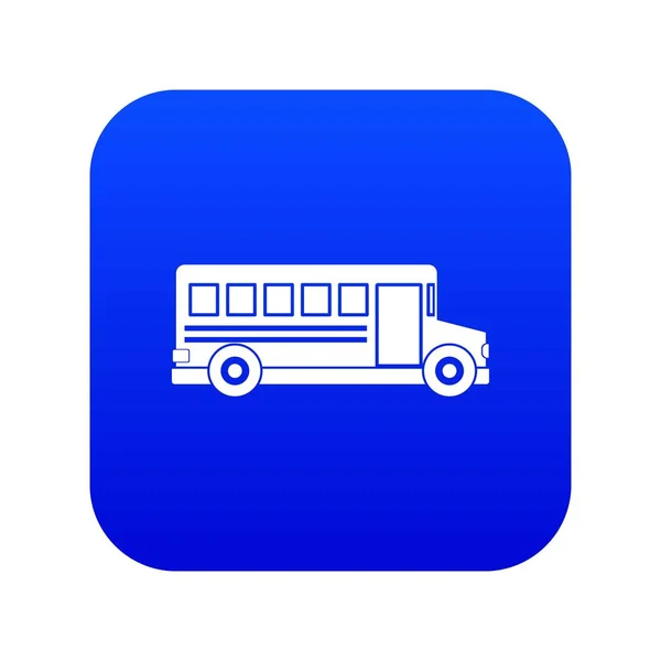 Цифровой синий цвет автобуса — стоковый вектор