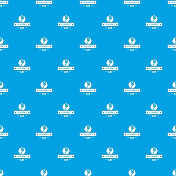 VR gerçeklik desen vektör kesintisiz mavi herhangi bir kullanım için tekrar
