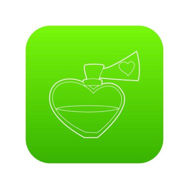 Aşk iksiri yeşil simge vektör