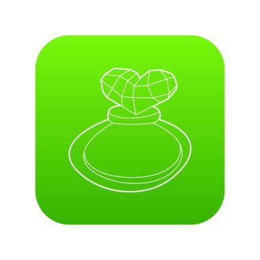 Parfüm yeşil simge vektör