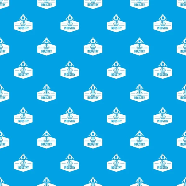 Robot cyborg desen vektör kesintisiz mavi