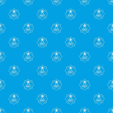 Robot teknolojisi desen vektör kesintisiz mavi