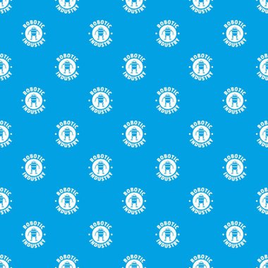 Robot makine desen vektör kesintisiz mavi