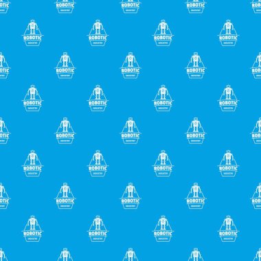 Robot gelecekteki desen vektör kesintisiz mavi