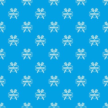 Barbekü desen vektör kesintisiz mavi